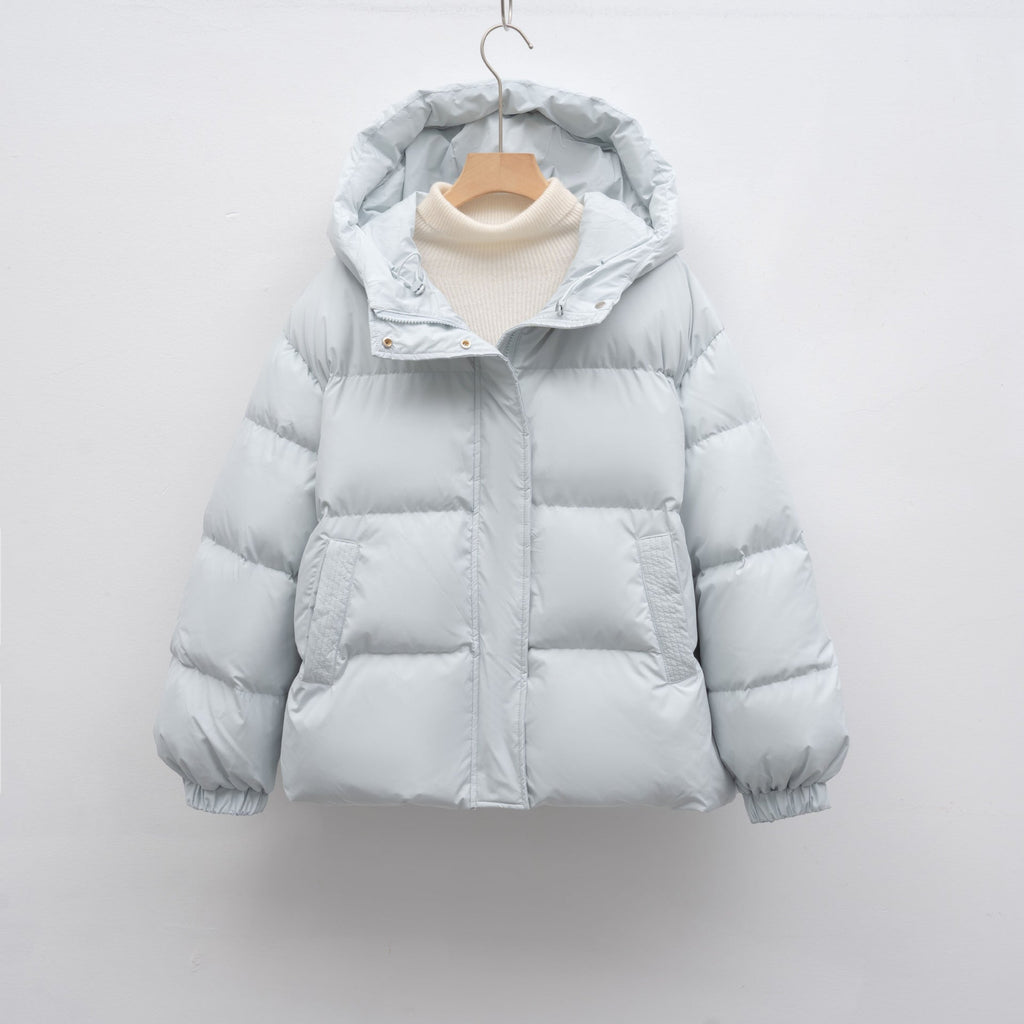 Women's Fashionable Winter Jacket with Voluminous Puff Sleeves