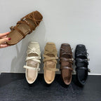Women's Ballerina Flats with Decorative Strap