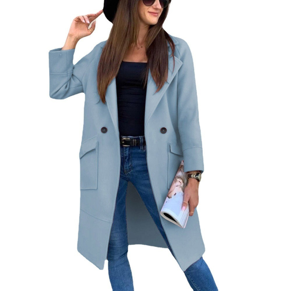 Elegant Women's Trench Coat with Modern Details