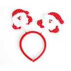 Festive Christmas Headband with Santa Figures