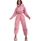 Women's Cropped Hoodie Loungewear Set