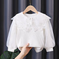 Women's Blouse with Elegant Lace Trim