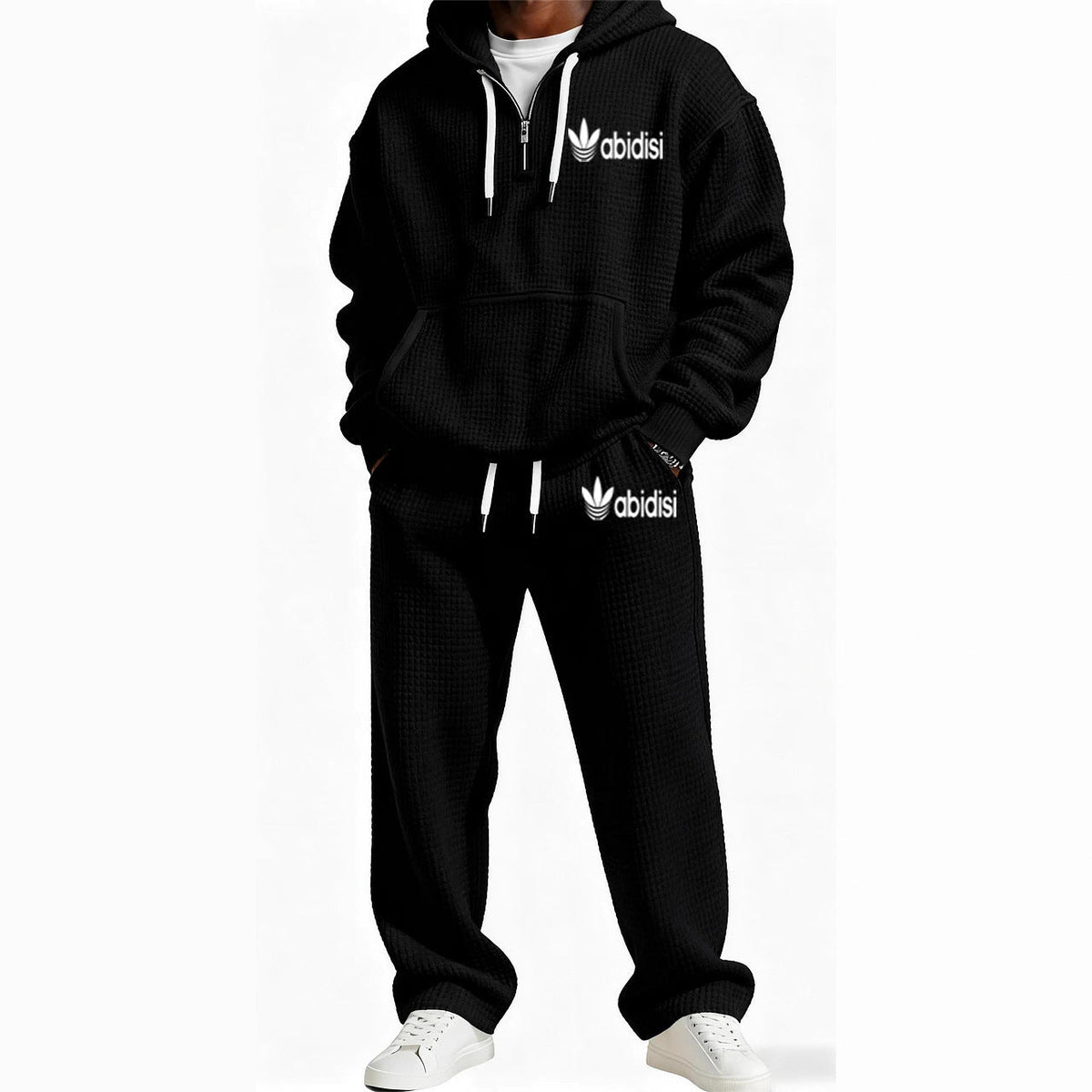Men's Trendy Hoodie with Practical Zipper and Comfortable Jogging Pants
