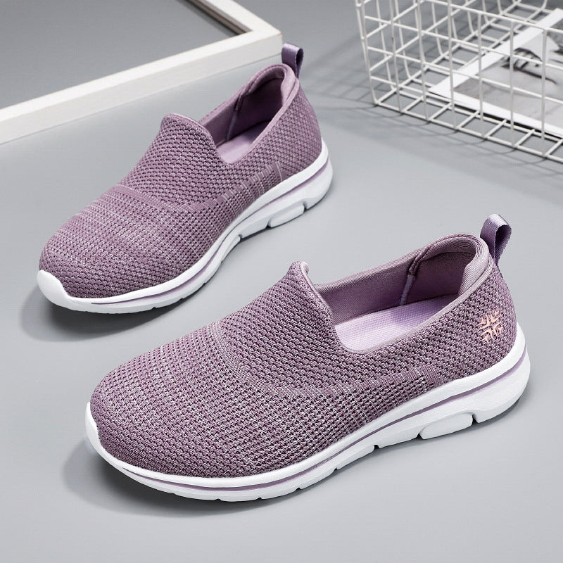 Women's Breathable Slip-On Sneakers with Elastic Upper