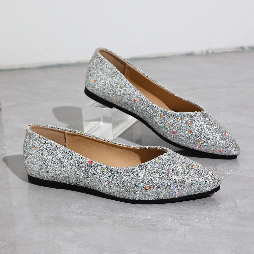 Women's Glitter Ballet Flats