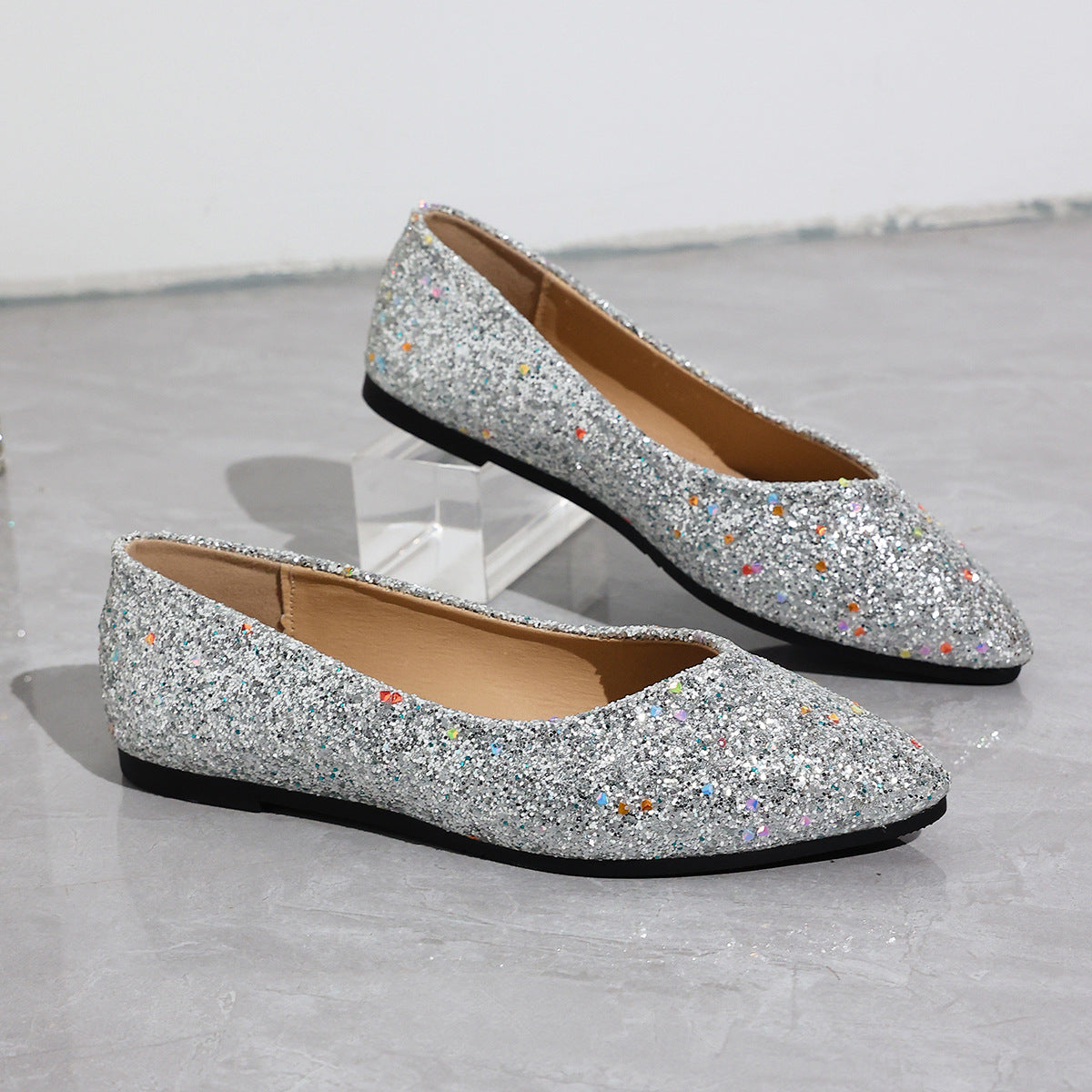 Women's Glitter Ballet Flats