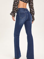 Women's High-Waisted Distressed Bootcut Jeans
