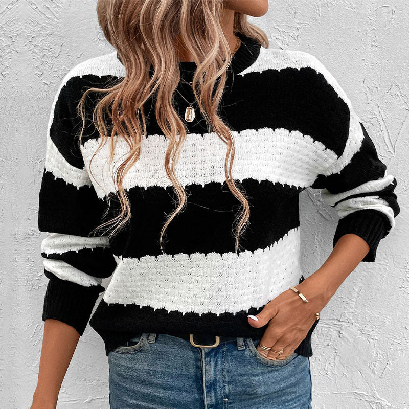 Women's Striped Knit Sweater