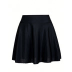 Women's Pencil Skirt with Elastic Waistband and Flared Cut