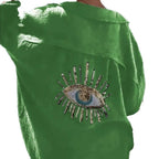 Women's Blouse with Unique Eye Embroidery