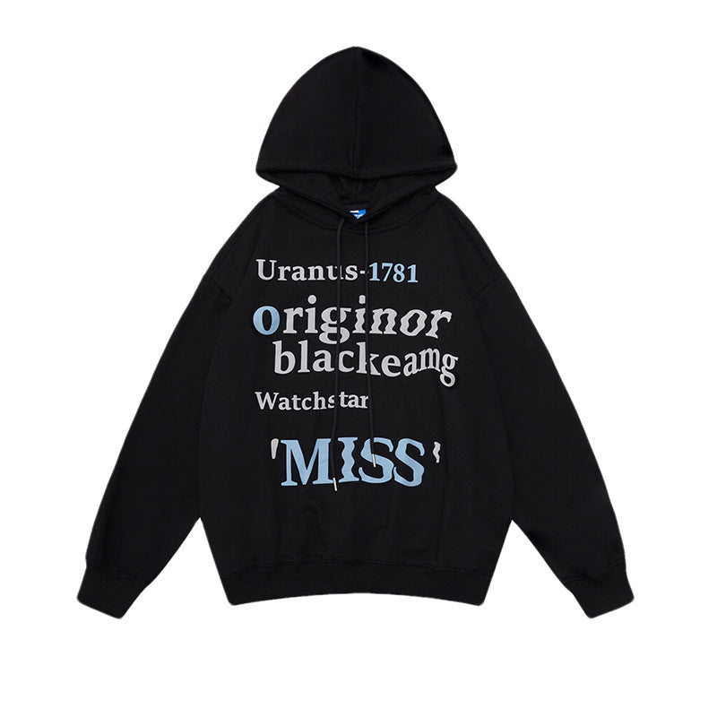 Women's Casual Hoodie with Trendy Lettering