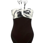Women's Bandeau Swimsuit with Halter Design