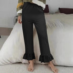 Women's Casual Pants with Ruffle Hems