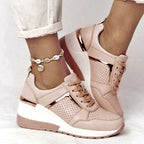 Women's Breathable Sneakers with Perforated Details and Comfortable Footbed