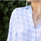 Women's Long-Sleeve Plaid Blouse