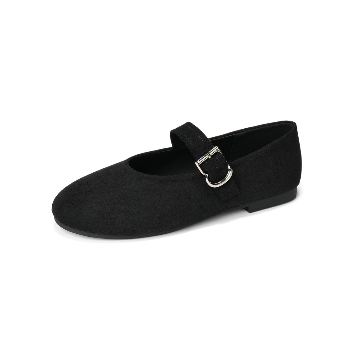 Women's Ballet Flats with Elegant Strap and Buckle Detail