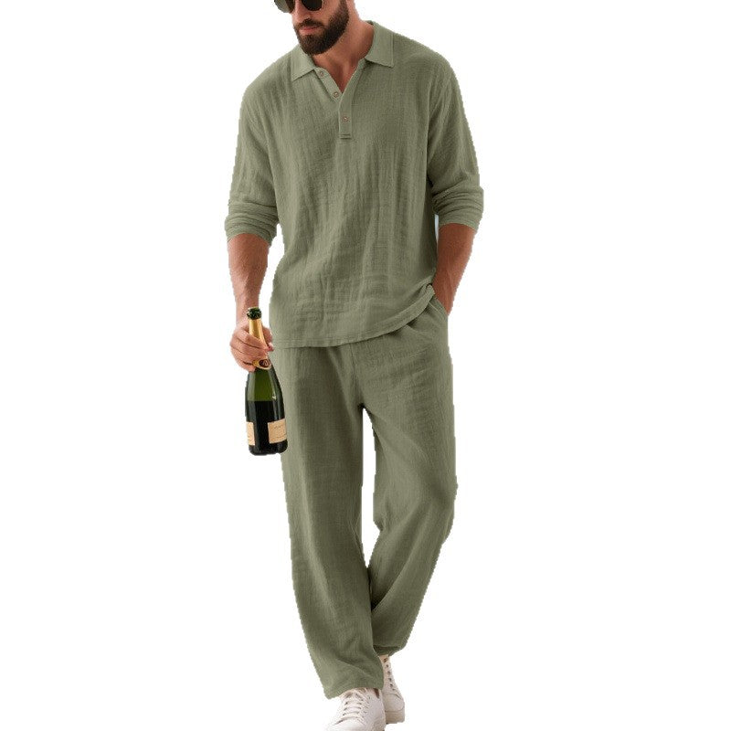 Men's Relaxed Cotton Muslin Resort Set