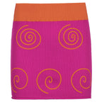 Women's Mini Skirt with Unique Spiral Design