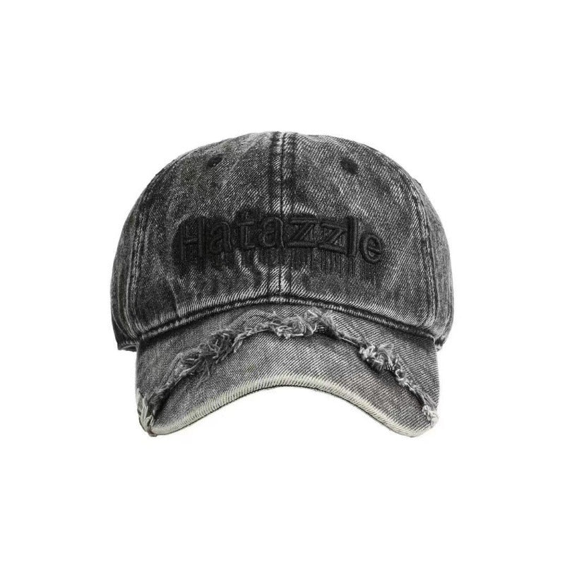 Men's Distressed Denim Baseball Cap