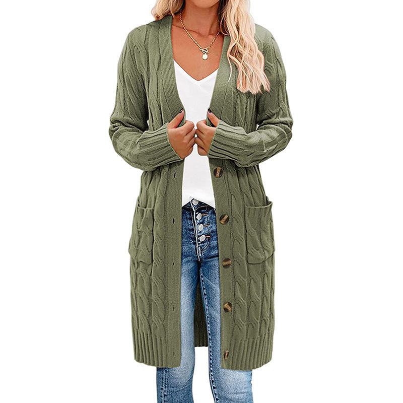 Chunky Knit Cardigan with Buttons and Pockets
