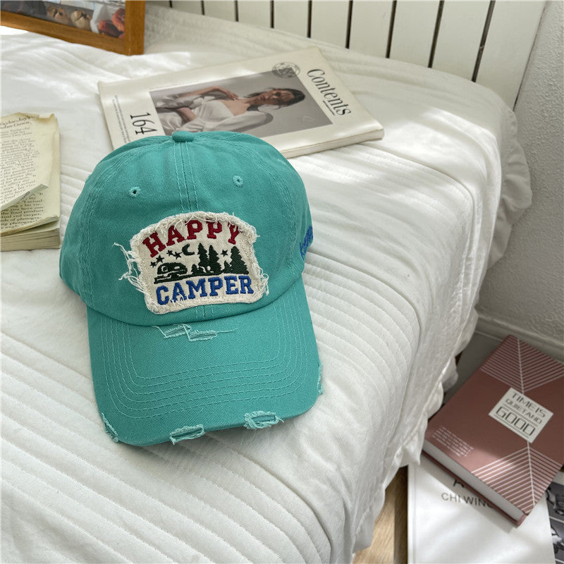 Men's Distressed Vintage-Inspired Baseball Cap