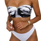 Women's Bandeau Bikini with Creative Print