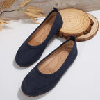 Women's Suede Ballet Flats with Anatomical Insole