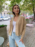 Women's Knit Cardigan with Button Detail