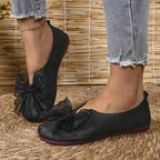 Women's Ballet Flats with Decorative Bow Detail