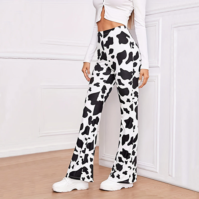 Women's Animal Print Flared Leggings