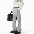 Women's Elegant Wide-Leg Casual Trousers with Fine Pleats