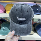 Men's Distressed Adjustable Denim Baseball Cap