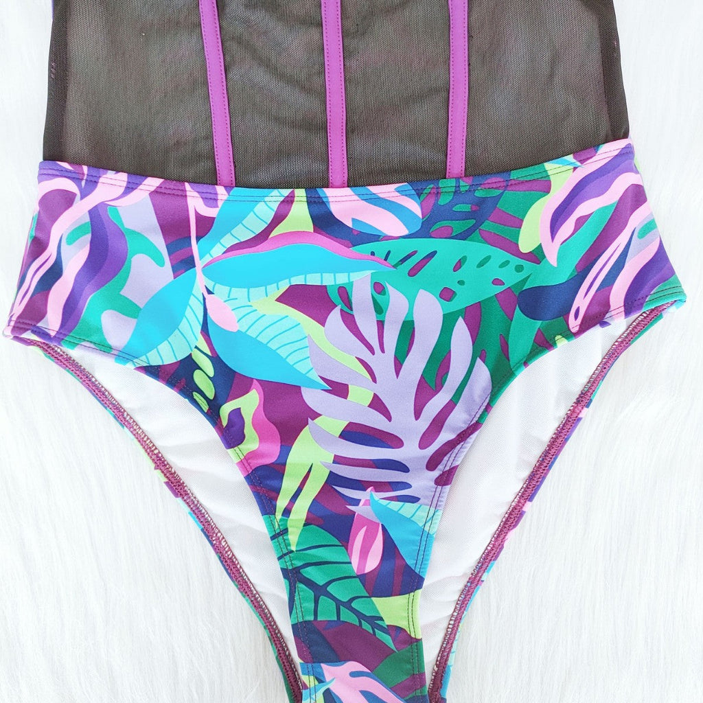 Women's Swimwear with Mesh Insert