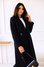 Women's Elegant Wool Coat with Classic Lapel
