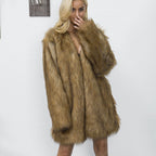 Elegant Long Faux Fur Coat