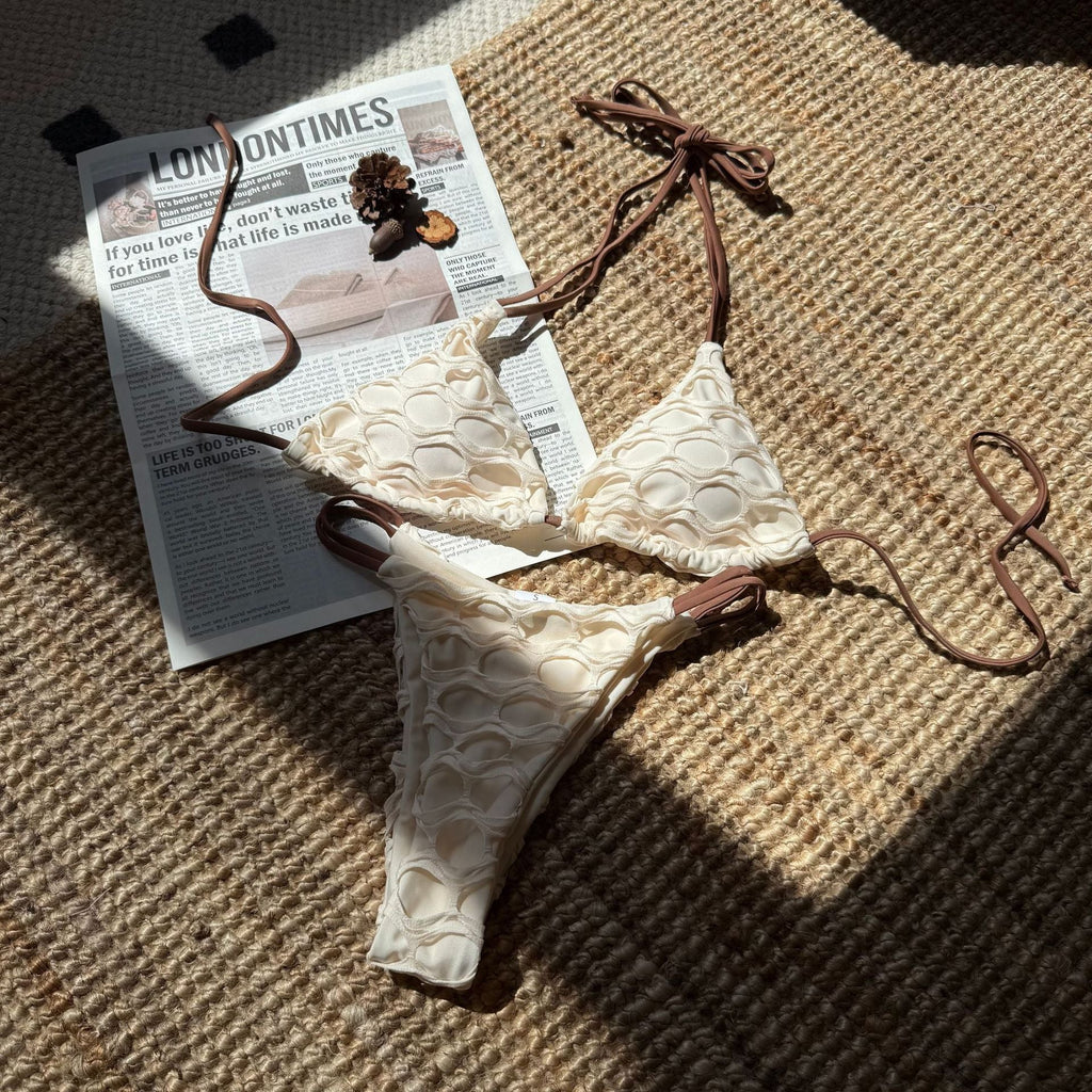 Women's Swimwear with Decorative Lace-Up Details
