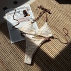Women's Swimwear with Decorative Lace-Up Details