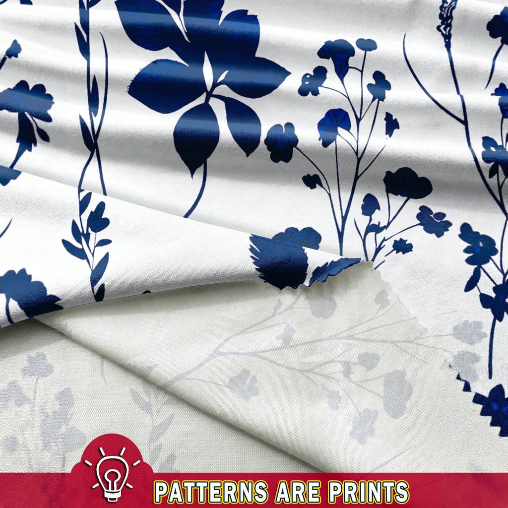 Women's Floral Print Short Sleeve Blouse
