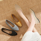 Women's Knit Ballerina Flats with Flexible Footbed