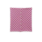 Women's Midi Skirt with Wavy Pattern and Decorative Buttons