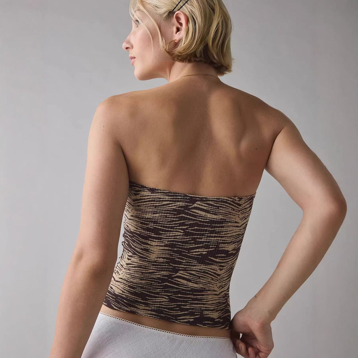 Women's Striped Bandeau Top