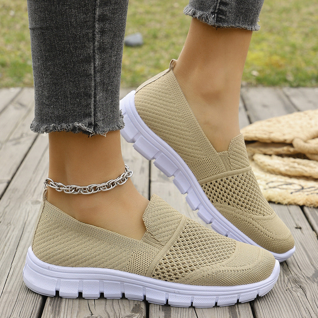 Women's Breathable Slip-On Sneakers with Elastic Insert