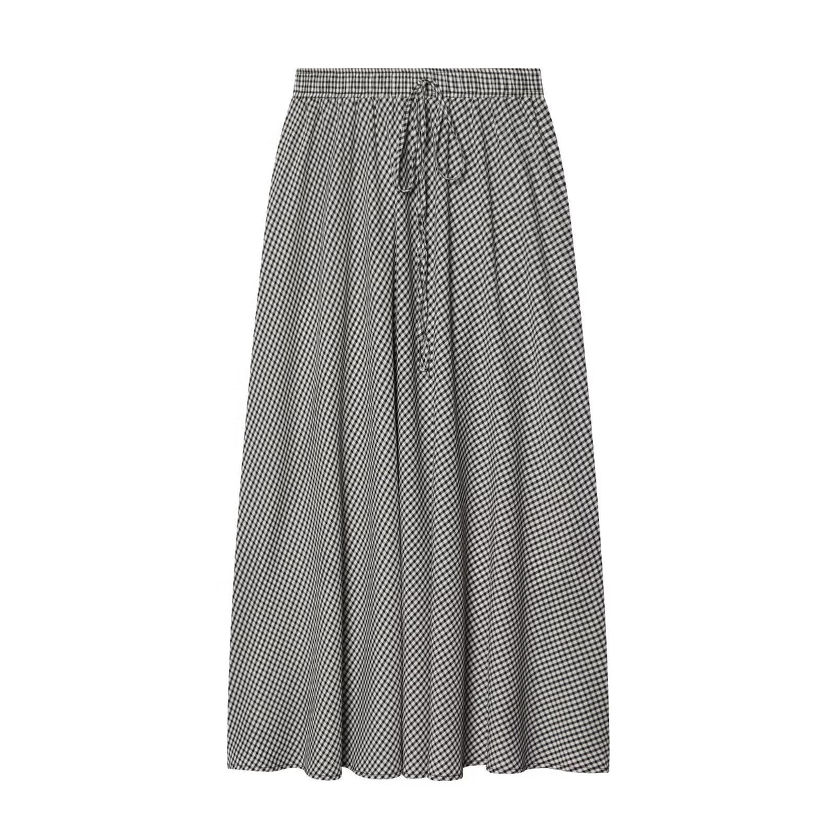Women's Midi Skirt with Elastic Waistband