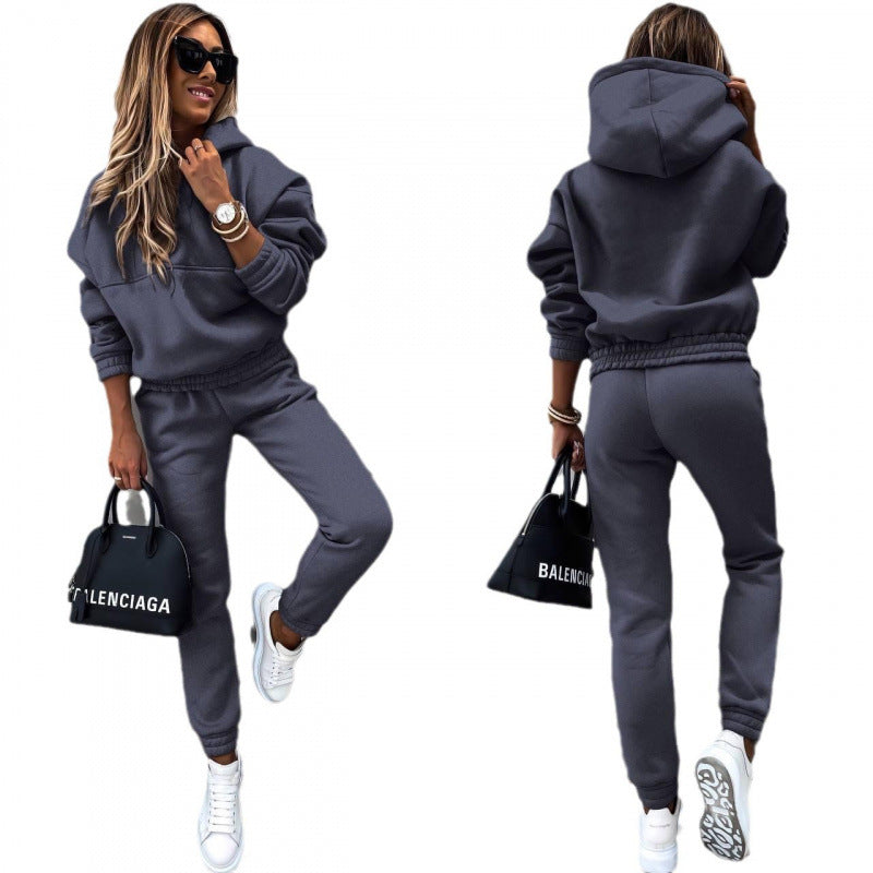 Women's Casual Sweatpants Set with Oversized Sweater