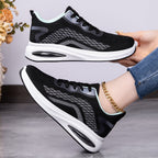 Women's Breathable Casual Sneakers with Non-Slip Sole and Elastic Upper