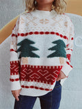 Women's Festive Knit Sweater with Holiday Motif