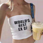 Women's Bandeau Top with Ghost Motif
