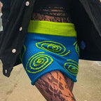 Women's Mini Skirt with Unique Spiral Design