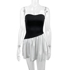 Women's Bandeau Dress with Flowing Skirt