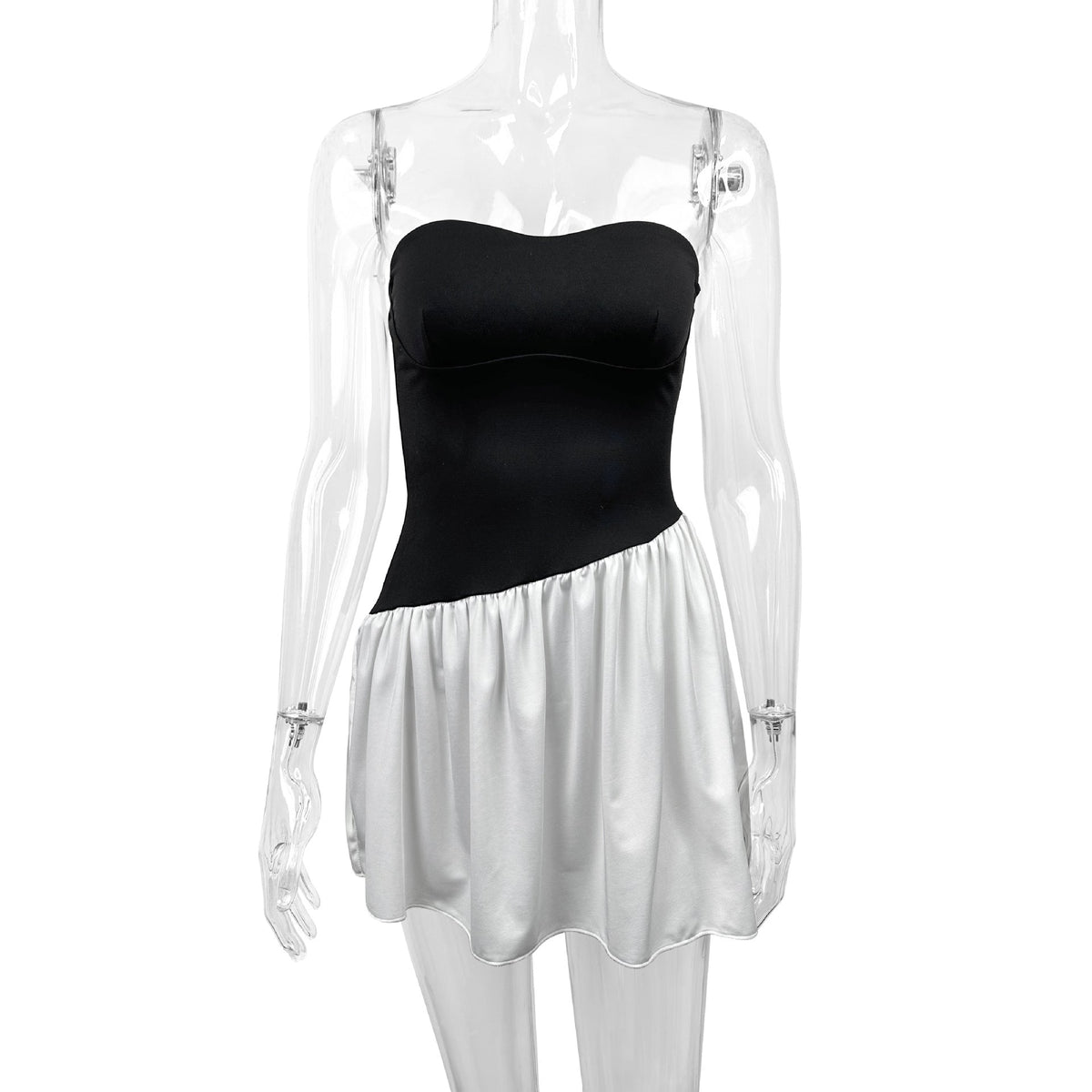 Women's Bandeau Dress with Flowing Skirt